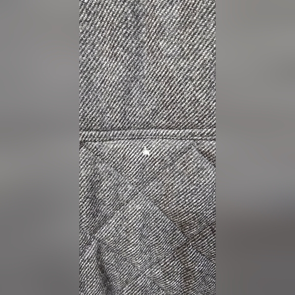 Rag & Bone men L quilted shield Bomber jacket grey wool blend academia preppy - Picture 6 of 8